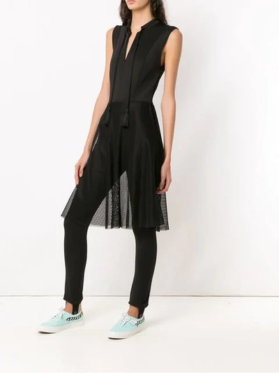 Shop À La Garçonne Tulle Detail Jumpsuit In Black