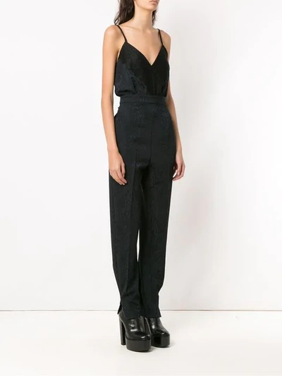 Shop À La Garçonne Jacquard Jumpsuit In Black