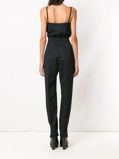 Shop À La Garçonne Jacquard Jumpsuit In Black