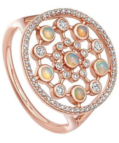 Shop Astley Clarke Rose Gold Icon Nova Large Opal Ring