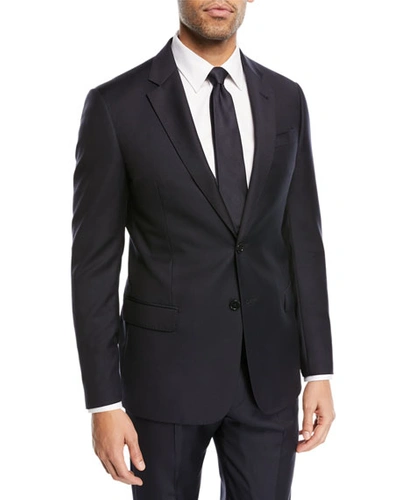 Shop Emporio Armani Super 130s Wool Two-piece Suit In Navy