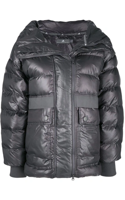 Shop Adidas By Stella Mccartney Training Parka Padded Jacket In Grigio