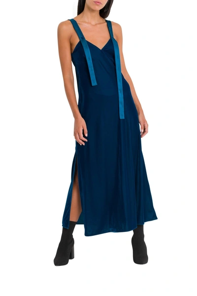 Shop Off-white Sleep Dress In Blu