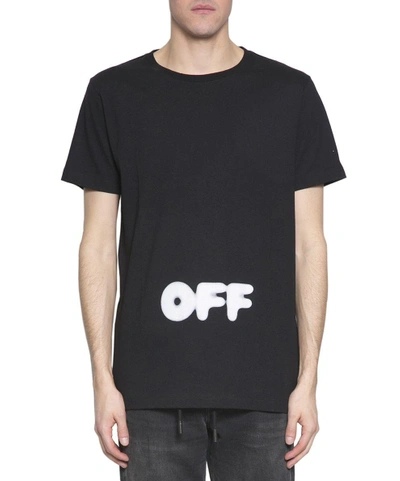 Shop Off-white Blurred Off Cotton T-shirt In Nero