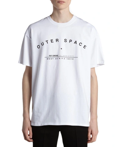 Shop Raf Simons Tour Cotton T-shirt In Bianco