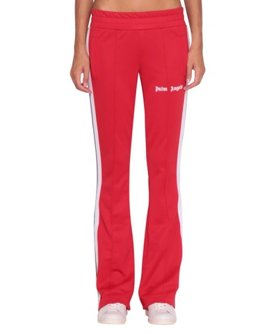 Shop Palm Angels Red Track Pants In Rosso