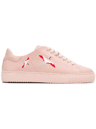 Shop Axel Arigato Bird Embroidered Sneakers In Pink