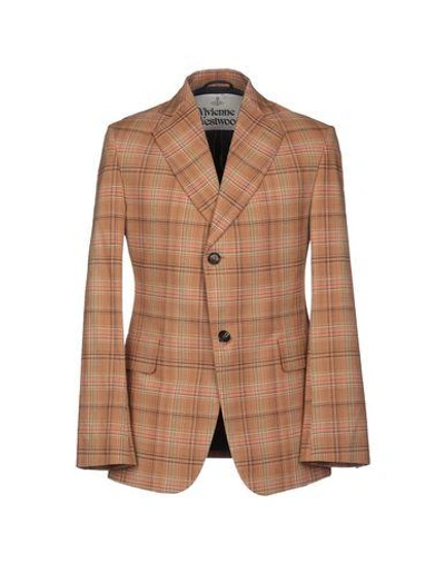 Shop Vivienne Westwood Suit Jackets In Camel