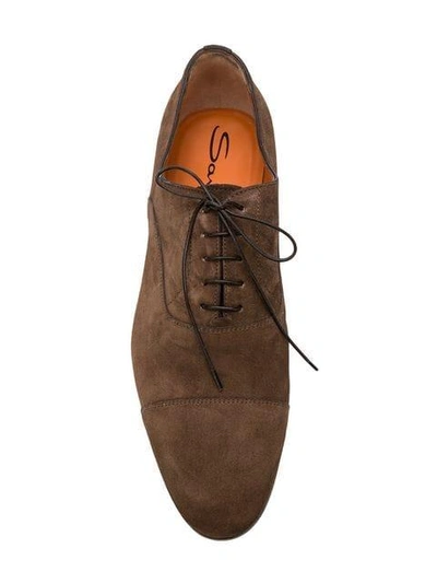 Shop Santoni Lace-up Oxford Shoes In Brown