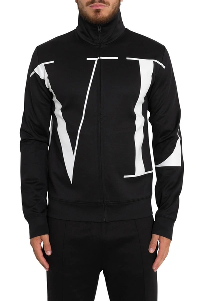 Shop Valentino Vltn Track-jacket In Nero