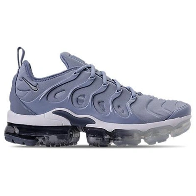 Shop Nike Air Vapormax Plus Running Shoes In Work Blue/cool Grey/diffused Blue/white