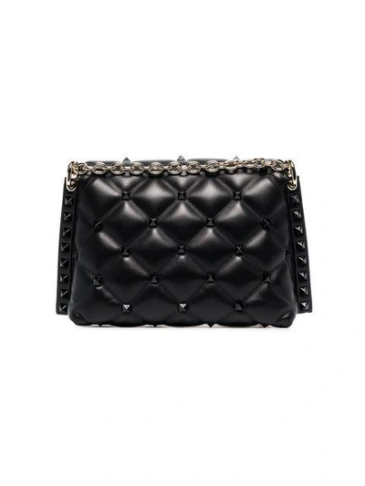 Shop Valentino Garavani Candystud Shoulder Bag - Black