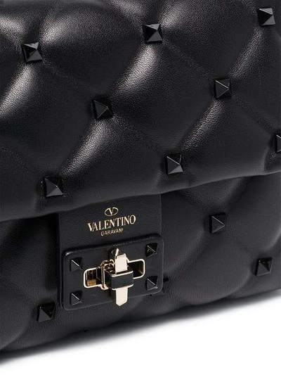 Shop Valentino Garavani Candystud Shoulder Bag - Black