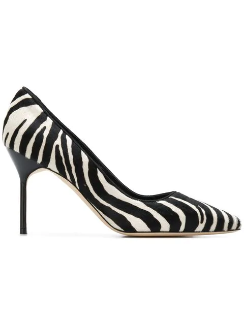 manolo blahnik zebra pumps
