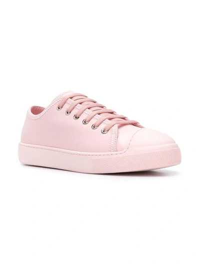 Shop Moncler Sneakers Mit Schnürung In Pink