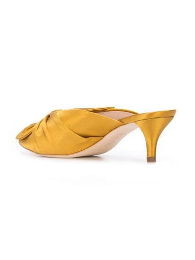 Shop Loeffler Randall Jade Kitten Heel Mules In Yellow