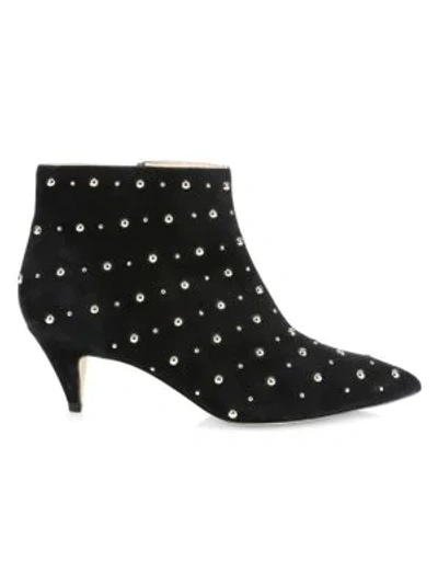 Shop Kate Spade Starr Suede Ankle Boots In Black