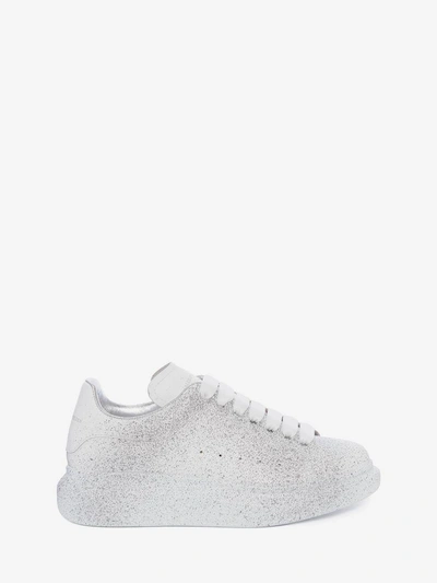 Shop Alexander Mcqueen Oversized Sneaker In White/silver