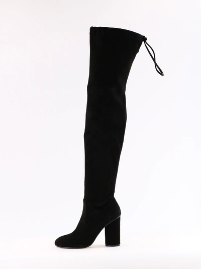 Shop Stuart Weitzman Black Suede Boot