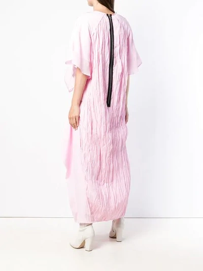 Shop Jw Anderson Batwing Crinkle Maxi Dress In Pink