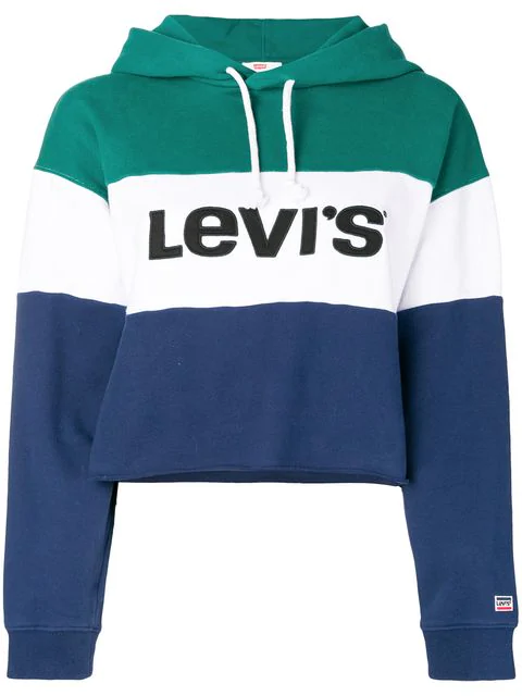 levi's raw cut crop hoodie