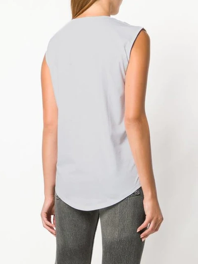 Shop Balmain Medallion Print Vest Top - White