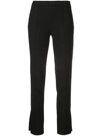 Shop Partow Piped Seam Trousers In Black