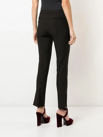 Shop Partow Piped Seam Trousers In Black