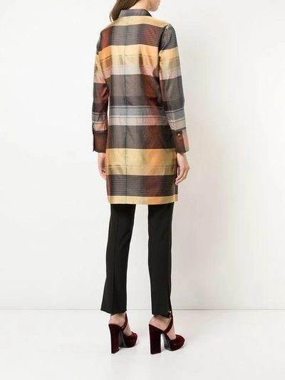 Shop Partow Stripped Shift Dress In Multicolour