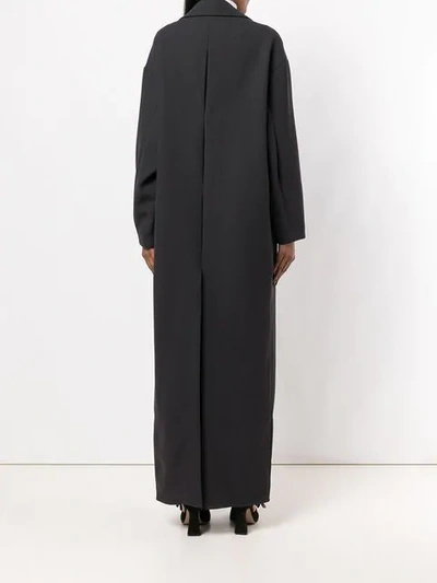 Shop Jacquemus Long Overcoat In Black