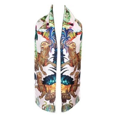 Cassandra Hone Jungle Depths Pink Skinny Scarf
