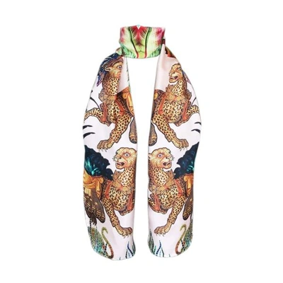 Cassandra Hone Jungle Depths Pink Skinny Scarf