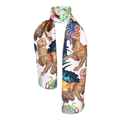 Cassandra Hone Jungle Depths Pink Skinny Scarf