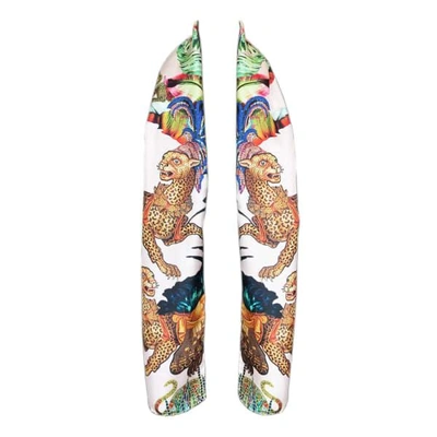 Cassandra Hone Jungle Depths Pink Skinny Scarf