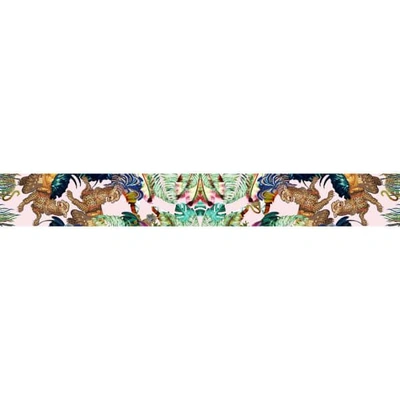 Cassandra Hone Jungle Depths Pink Skinny Scarf