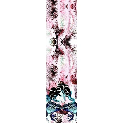 Cassandra Hone Frogs & Feathers Pink Skinny Scarf