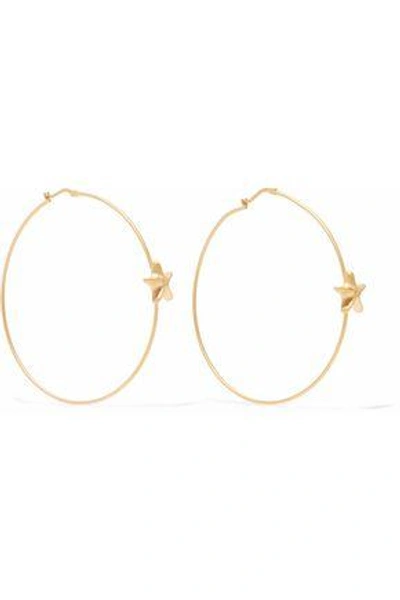 Shop Valentino Garavani Woman Gold-tone Hoop Earrings Gold