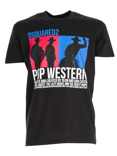 Shop Dsquared2 Pop Western T-shirt In Black