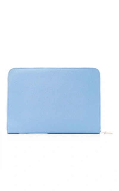 Shop Smythson Panama 13" Laptop Case In Light Blue