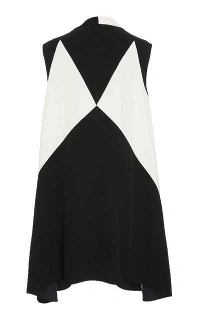 Shop Givenchy Two-tone Crepe Dress In Black/white