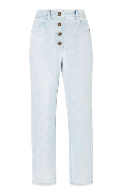 Shop Zeynep Arcay Mom High-waisted Cropped Jeans In Light Wash
