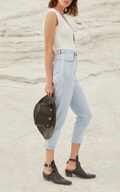 Shop Zeynep Arcay Mom High-waisted Cropped Jeans In Light Wash