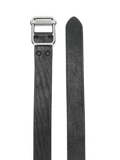 Shop Lanvin Classy Buckle Embellished Belt - Black
