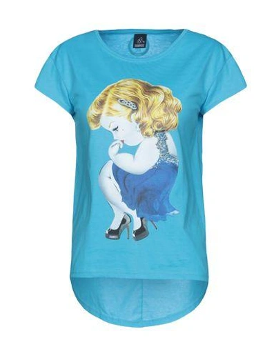Shop Siamoises T-shirts In Azure