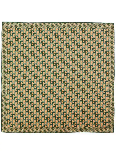 Shop Gucci Printed Handkerchief In Green