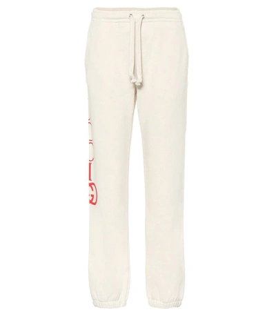 Shop Gucci Cotton Trackpants In White