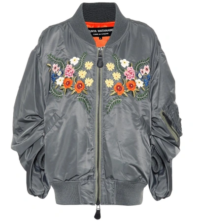 Shop Junya Watanabe Embroidered Bomber Jacket In Green