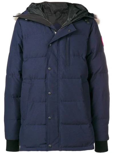 Shop Canada Goose Hooded Puffer Jacket In Blue