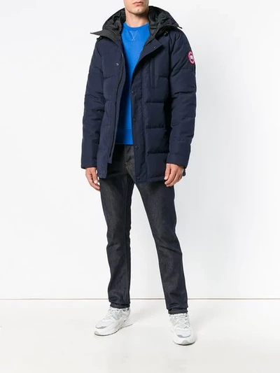 Shop Canada Goose Hooded Puffer Jacket In Blue