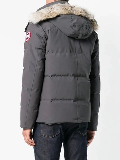 Shop Canada Goose Hooded Puffer Jacket In Grey